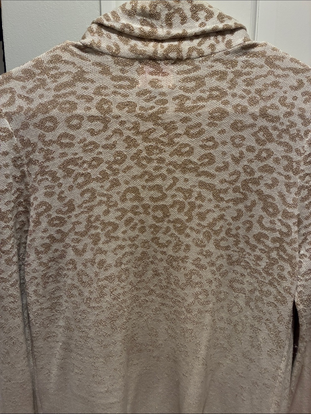Ruby Rd. Cream and Tan Leopard-Print Open-Front Cardigan - Picture 10 of 11